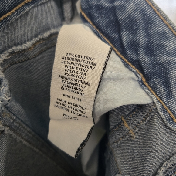 BBJ Los Angeles High Rise Wide Flare Leg Cargo Jeans Size 1/25 Y2K Streetwear - Picture 9 of 13